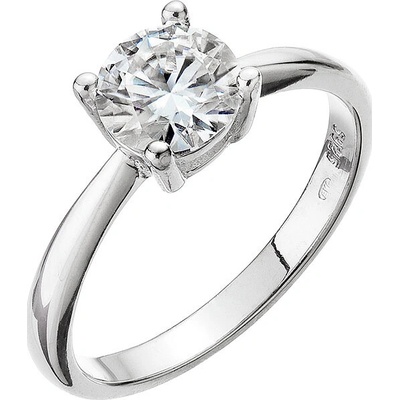 Pavona Strieborný prsteň ELEN 15M00006 s kameňom moissanite