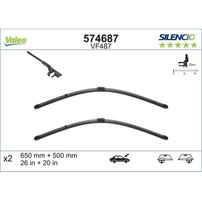 Valeo Silencio X-TRM 650+500 mm VA 574687