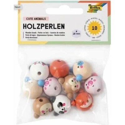 Dřevěné korálky 10ks Zvířátka