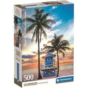 Clementoni Пъзел Clementoni от 500 части - Маями Бийч, Флорида (35574)