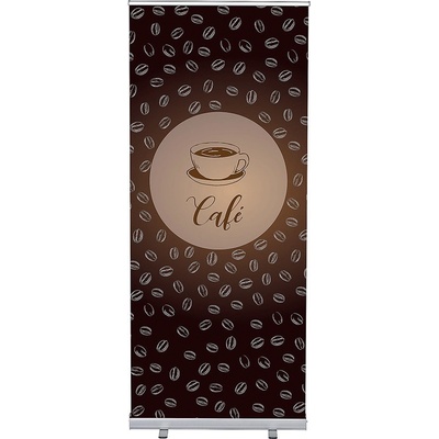 Jansen Display Set Roll-baneru Budget s vytištěným motivem, Káva, francouzština, 870 x 2080 mm