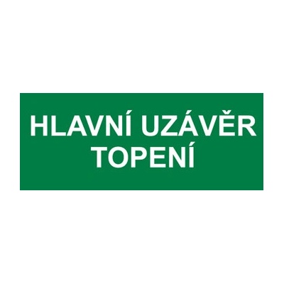 Informační samolepka - HLAVNÍ UZÁVĚR TOPENÍ 688