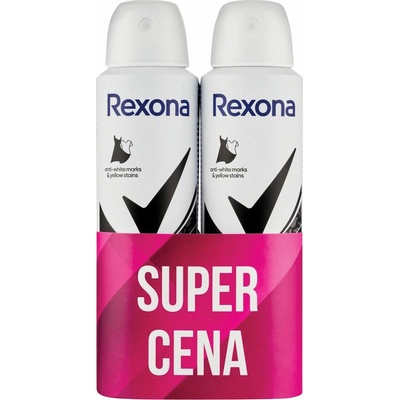 Rexona Invisible Rexona Invisible on Black + White Clothes Antiperspirant 2 x 150 ml