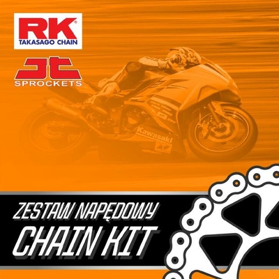 RK Racing Chain Řetězová sada Kawasaki ER-6F / ER-6N 06-16, KLE 650 VERSYS 07-24, EX 650 NINJA 13-25, Z 650 17-25