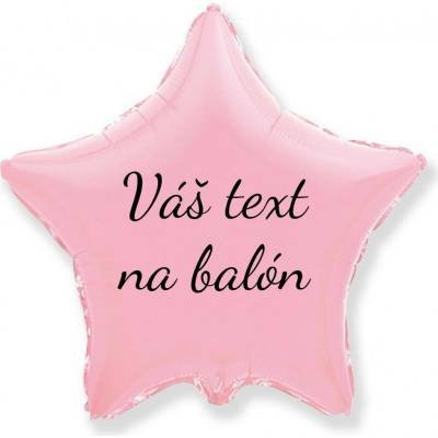 Personal Godan Fóliový balón s textem Růžová hvězda 45 cm