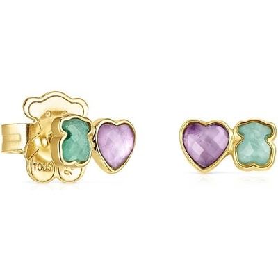 Tous strieborné pozlátené náušnice Glory 1001931100