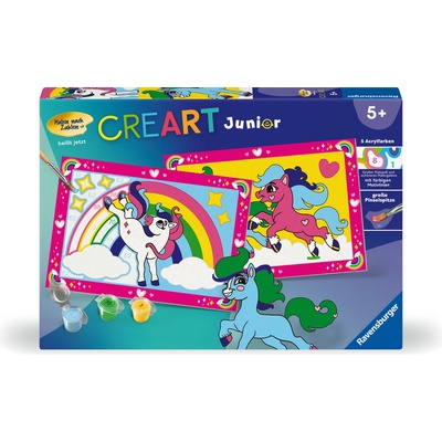 Ravensburger Комплект за рисуване по номера Ravensburger CreArt - Вълшебни понита (7023983)