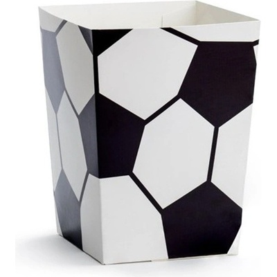 PartyDeco KRABIČKA na popcorn Futbal 7x7x12cm