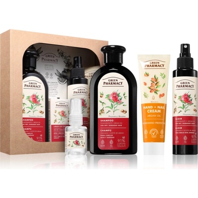 Green Pharmacy Argan Oil & Pomegranate Set подаръчен комплект за екстремно суха коса