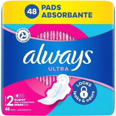 Always Ultra Super hygienické vložky Vel. 2 s křidélky 48 ks