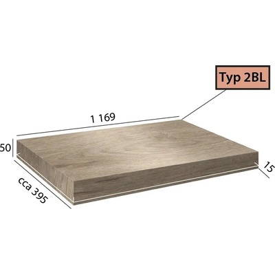 Karndean International Ecoline Step - 2 BL schod s nosom 9553 Dub biely pieskový