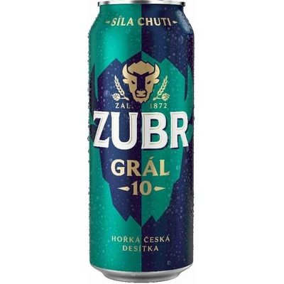 Zubr 10 GRÁL 4,2 % 0,5 l (plech)