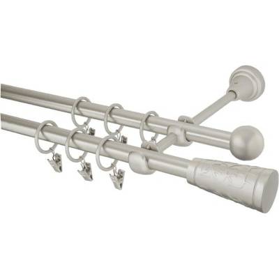 HEBR Garnýž Sevilla chrom mat dvojitá 150 cm