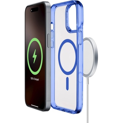 Cellularline Калъф Cellularline - Iconic Mag, iPhone 16 Pro Max, MagSafe, син (ICONICMAGIPH16PRMB)