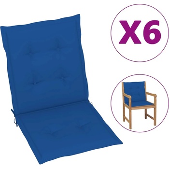 Image 1 of vidaXL Възглавници за стол 6 бр кралско сини 100x50x3 см Оксфорд плат (314145)