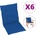 vidaXL Възглавници за стол 6 бр кралско сини 100x50x3 см Оксфорд плат (314145)