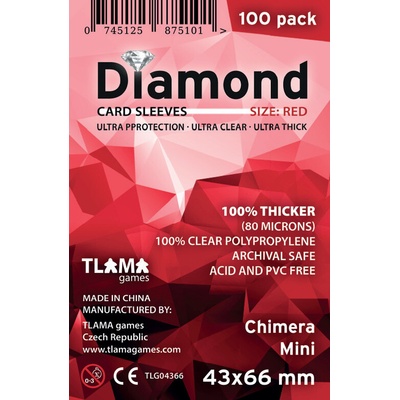 Tlama games Obaly na karty Diamond Red Chimera Mini