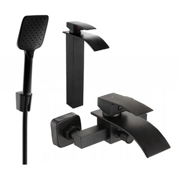 Mexen Aries R62 комплект за баня, черен - 744813R62-70 (744813R62-70)