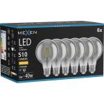 Mexen Vintis 6x LED нажежаема лампа E27, G80, 6W, Топла - 2700K, 510 lm, димно сива (L155-E27-0627-70x06)