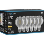Mexen Vintis 6x LED нажежаема лампа E27, G80, 6W, Топла - 2700K, 510 lm, димно сива (L155-E27-0627-70x06)