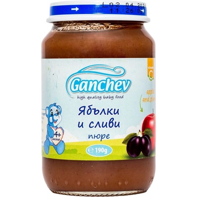 Ганчев пюре ябълки и сливи - 190 г