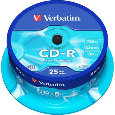 Verbatim CD-R 700MB 52x, AZO, spindle, 25ks (43432)