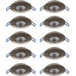 EGLO 300196 - КОМПЛЕКТ ОТ 10 LED вградени осветителни тела GEDREZ LED/4, 9W/230V диаметър 9cm хром (EG300196)