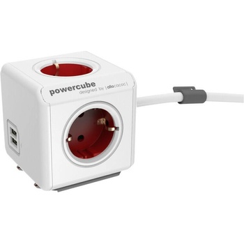 allocacoc PowerCube Extended + 2 USB 1,5 m (2402RD)