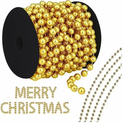 Huizhou Haiswei Daily Necessities Co., Ltd. Zlatá korálková girlanda 5 m, korálky 5 mm