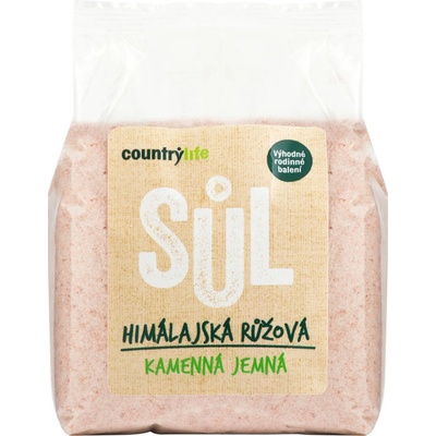 Country life sůl himalájská růžová jemná 1 kg – Zboží Mobilmania