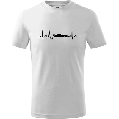 EKG formule tričko dětské bavlněné Bílá