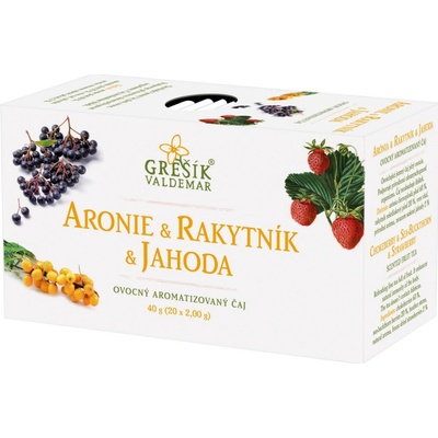 Grešík Aronie & Rakytník & Jahoda ovocný čaj 20 x 2 g