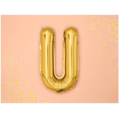 Party Deco FB2M U 019 Fóliový balón zlatý písmeno 35 cm U