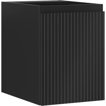 Mexen Rivel шкафче за баня под мивка 35 см, 1 врата, оребрено, черен мат (91A21-03547-1-BF71)