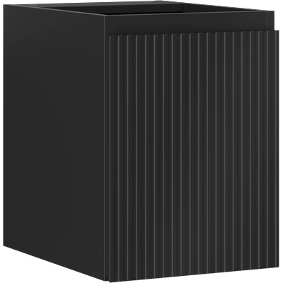 Mexen Rivel шкафче за баня под мивка 35 см, 1 врата, оребрено, черен мат (91A21-03547-1-BF71)