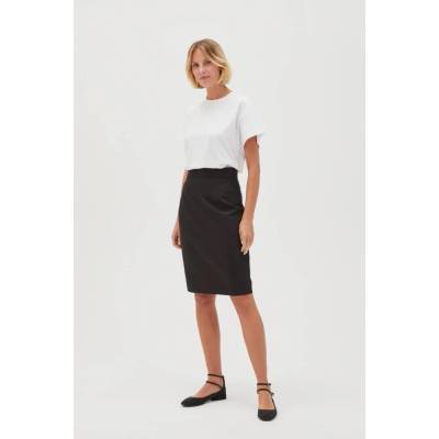 Marisse Women's Skirt L-Sc-4606 Black čierna biela