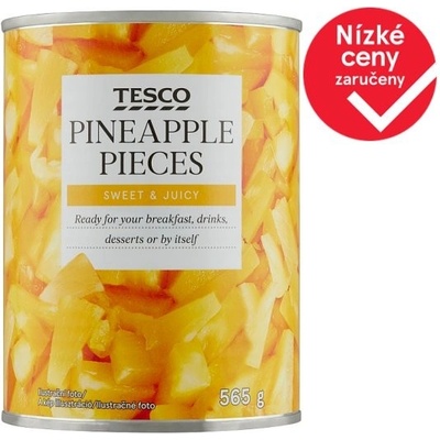 Tesco Ananas kousky ve sladkém nálevu 565 g