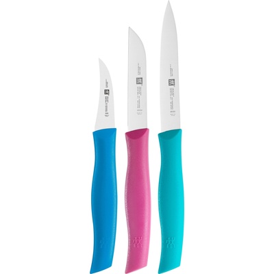 ZWILLING Twin Grip Ножове за зеленчуци и плодове, син и розов, 3 бр (38099-004-0)