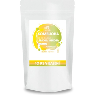 Renovality Kombucha Real Bubble Lemon Ginger 10 ks