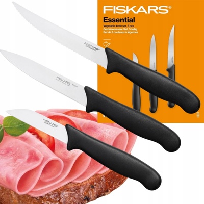 Fiskars Sada nožů na zeleniny a zeleninu v krabičce Essential 3 ks