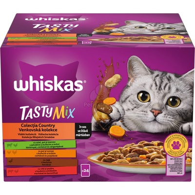 Whiskas Tasty Mix Country селекция пауч за котки 24 x 85 г