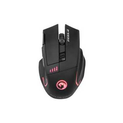 Marvo Myš M720W, 4800DPI, 2.4 [GHz], optika, 8tl., bezdrôtová, čierna, 1 ks AA, Nano prijímač, podsvietená
