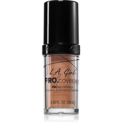 L. A. Girl Cosmetics PRO. Coverage озаряващ течен фон дьо тен цвят Nude Beige 28ml