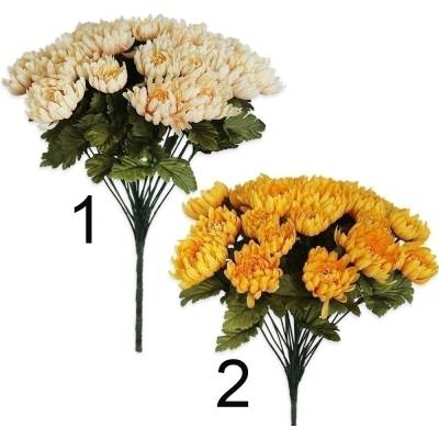 Tianjin Grand Beauty Import&Export Co., LTD. Chryzantéma kytice x24/42cm mix sv.žlutá/žlutá
