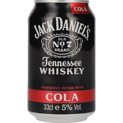 Jack Daniel's & Cola 5 % 0,33 l (čistá fľaša)