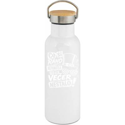123TRIKO termoska Co si ráno nepamatuji, to se večer nestalo, bílý 500 ml