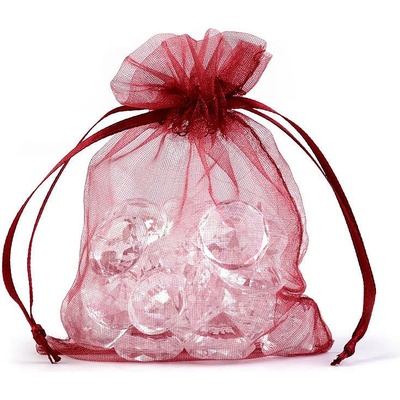 Dárkový pytlík 9x11 cm organza - bordó sv. (10 ks)