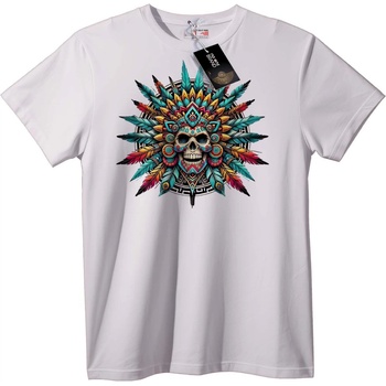 NOONEBRAND Тениска Череп Перо Мандала - 7XL, Black
