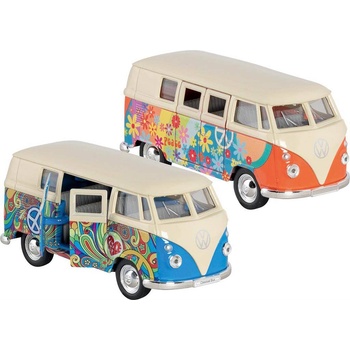 Goki Метална количка Goki - Volkswagen T1 Bus 1963, 1: 34, асортимент (12338)