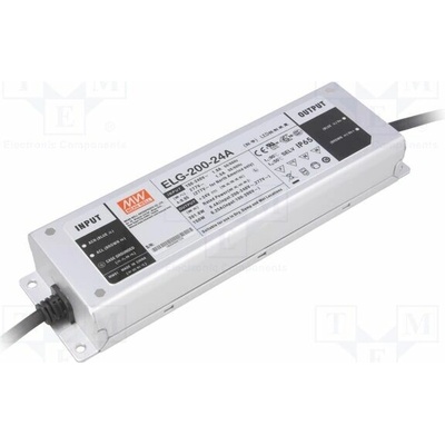 MEAN WELL ELG-200-24A Napájecí zdroj: spínaný; LED; 200W; 24VDC; 4,2÷8,4A; 100÷305VAC